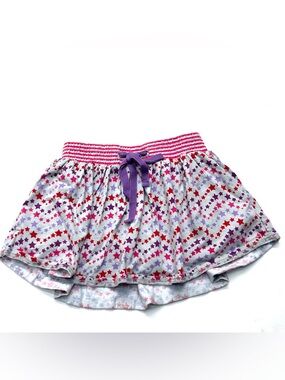 American Girl Pink & Purple Star Print Layered Skirt Skort